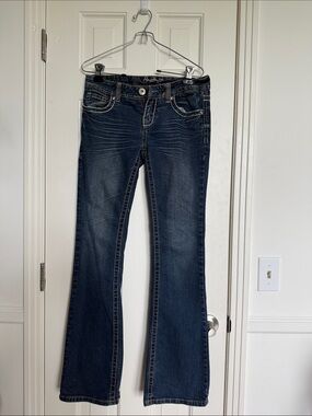 Amethyst Jeans Dark Blue Flare Jeans